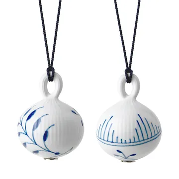 Blue Fluted Mega Weihnachtskugel 2 Teile - Ø9,5cm - Royal Copenhagen