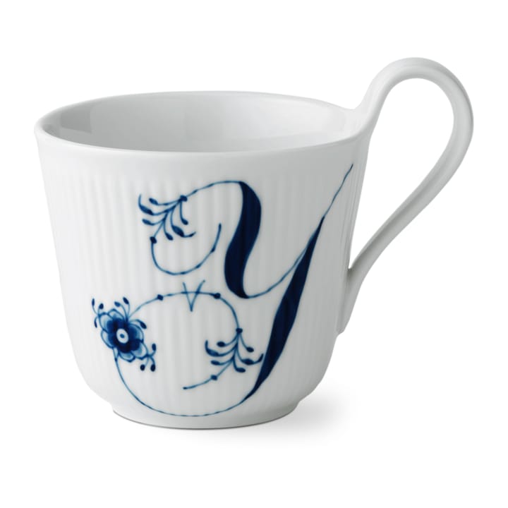 Blue Fluted Plain Alphabet Tasse 33cl, Y Royal Copenhagen