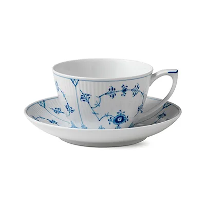 Blue Fluted Plain Teetasse gerippt, 28cl Royal Copenhagen