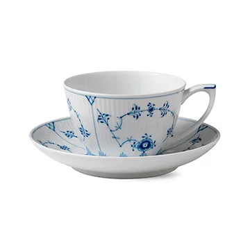 Blue Fluted Plain Teetasse gerippt - 28cl - Royal Copenhagen