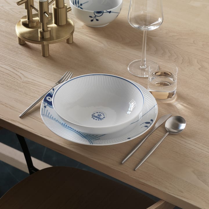 Blueline Schale basic Ø25cm, Weiß-blau Royal Copenhagen