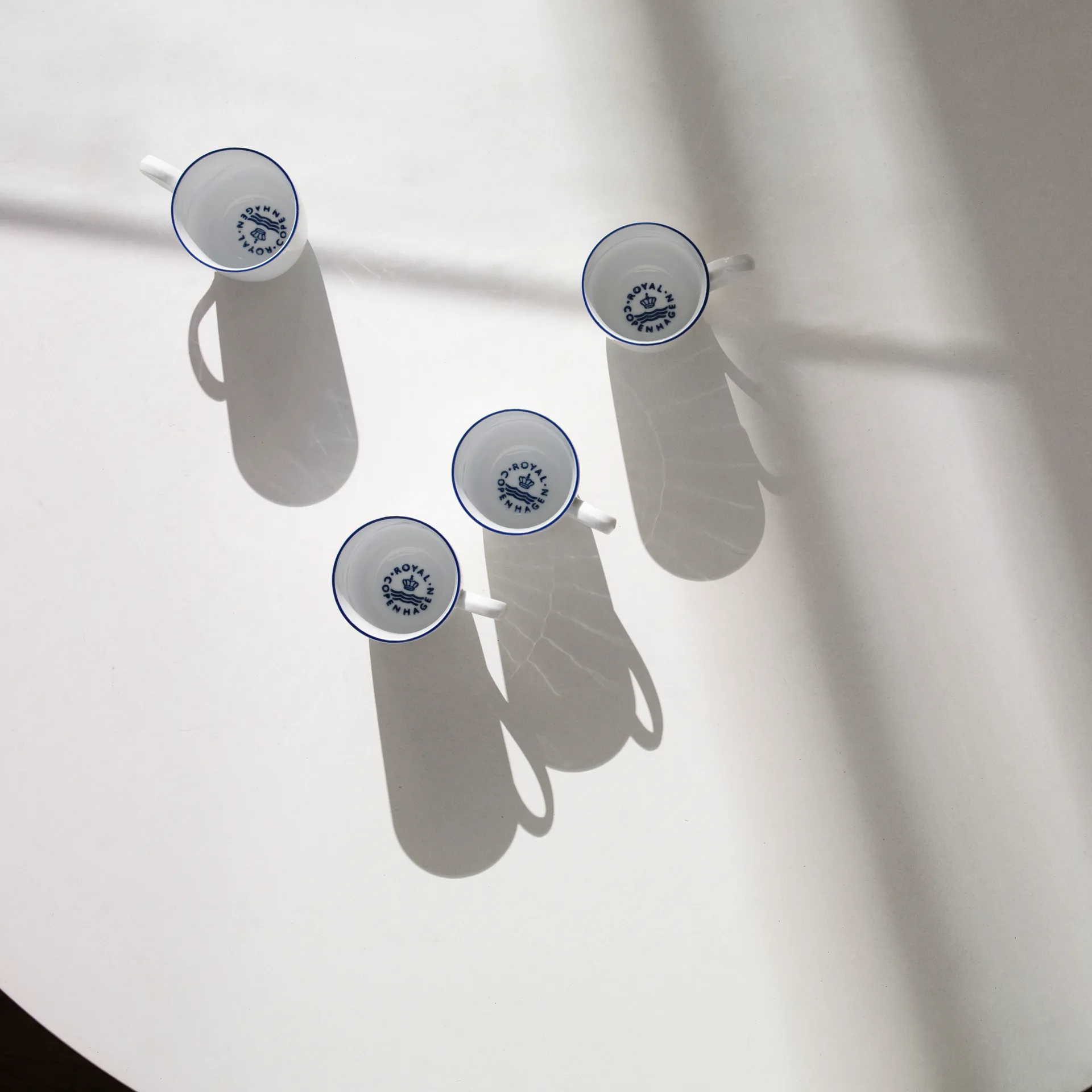 Blueline Tasse 28cl 2er Pack, Weiß-blau Royal Copenhagen