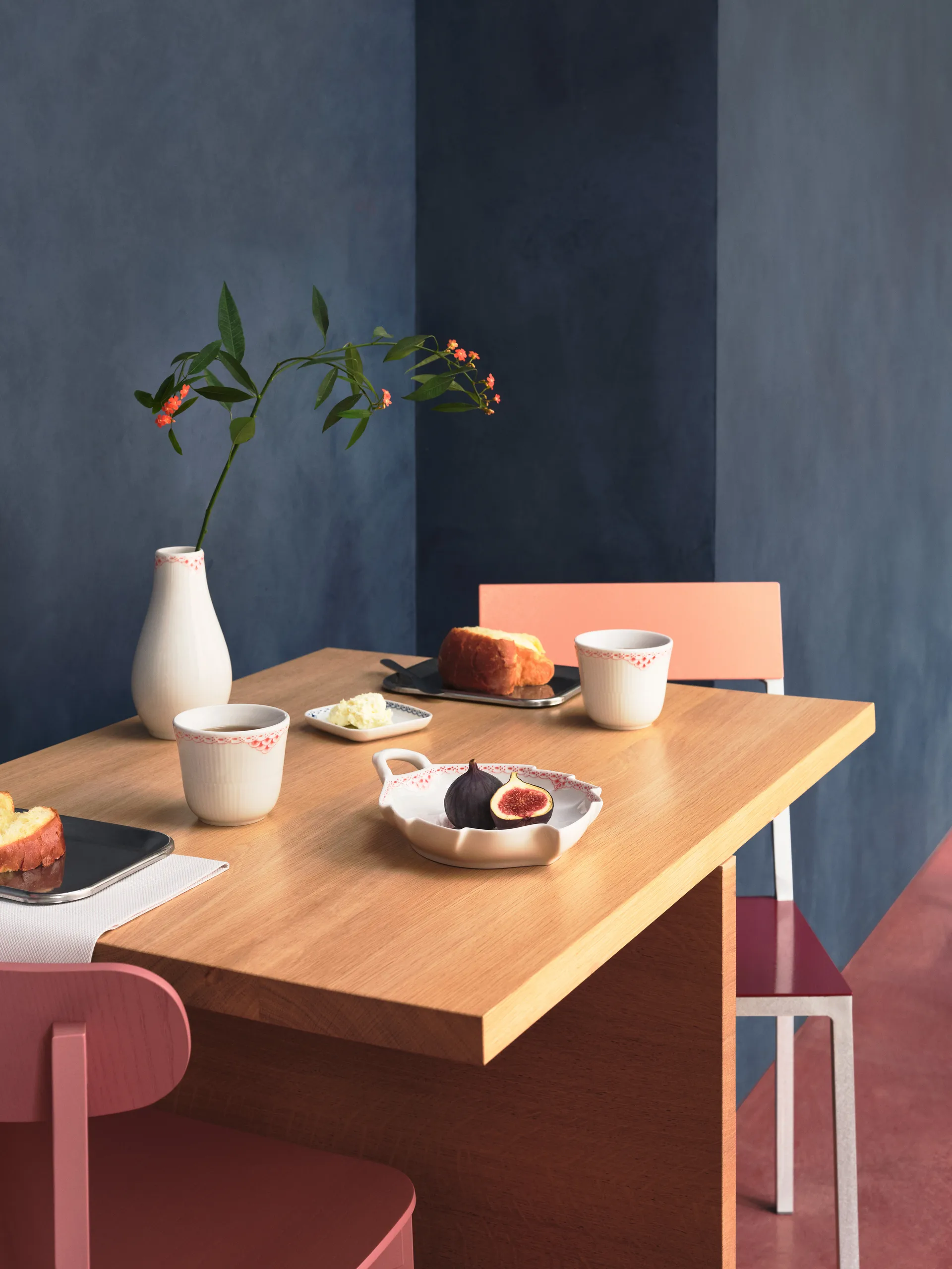 Coral Lace Vase 18,5 cm, Koralle-Weiß Royal Copenhagen