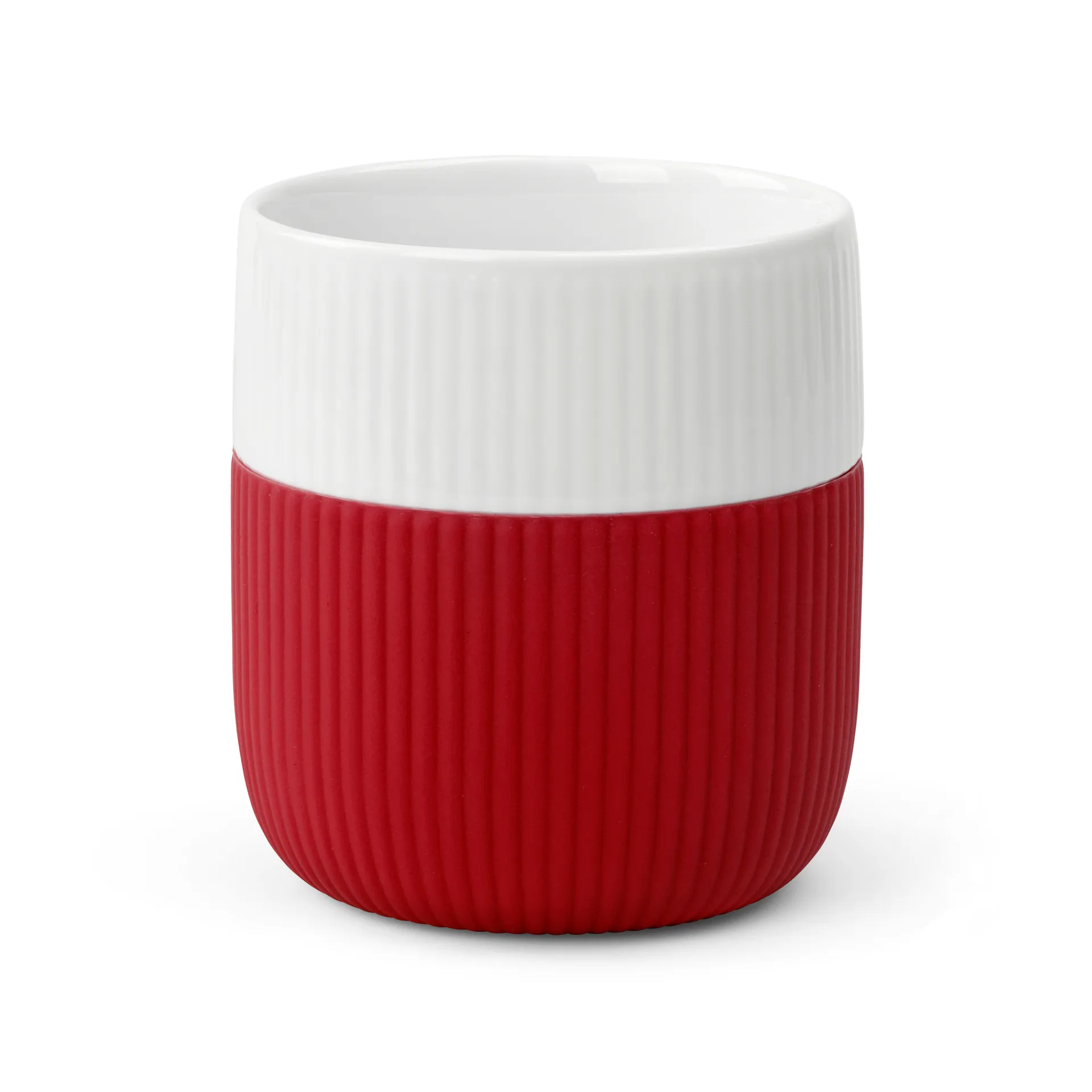 Fluted Contrast Becher, Crimson Royal Copenhagen