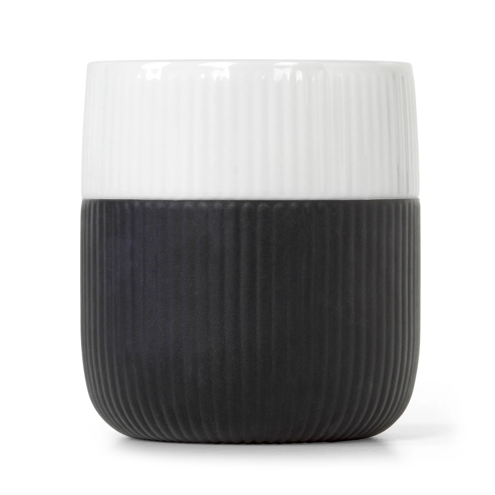 Fluted Contrast Becher, Jet Royal Copenhagen
