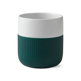 Fluted Contrast Becher, Petrol Royal Copenhagen