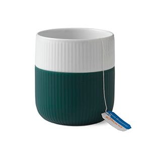 Fluted Contrast Becher, Petrol Royal Copenhagen