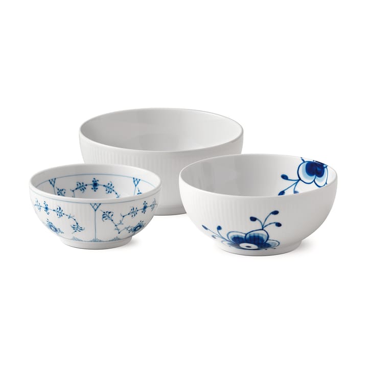 History Mix Schalen Set 3er Pack, Set 1 (47cl-73cl-110cl) Royal Copenhagen