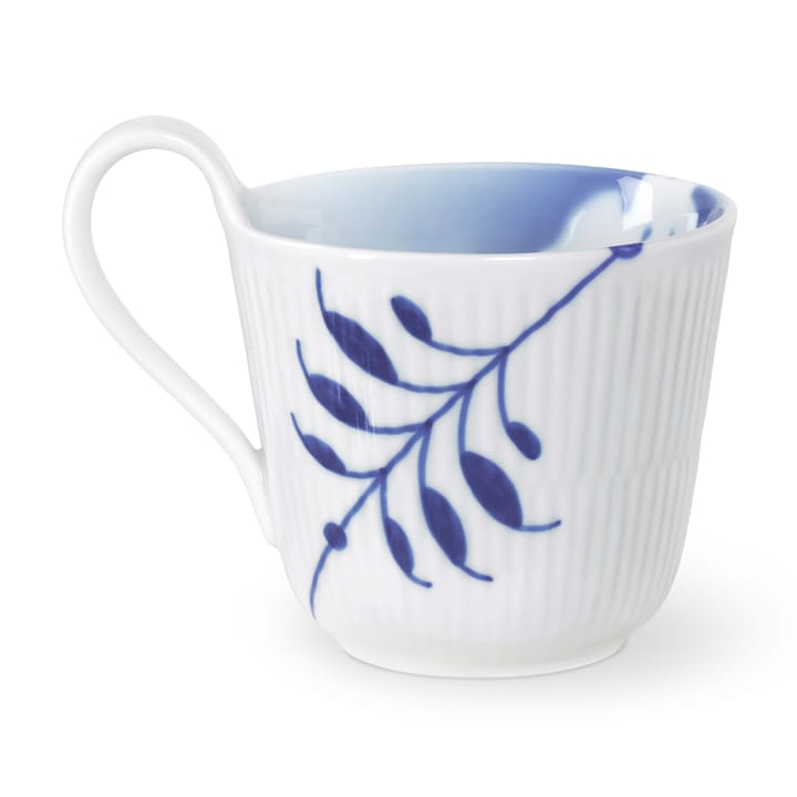 Mega Rose Tasse mit hohem Henkel 33cl - Weiß- blau - Royal Copenhagen