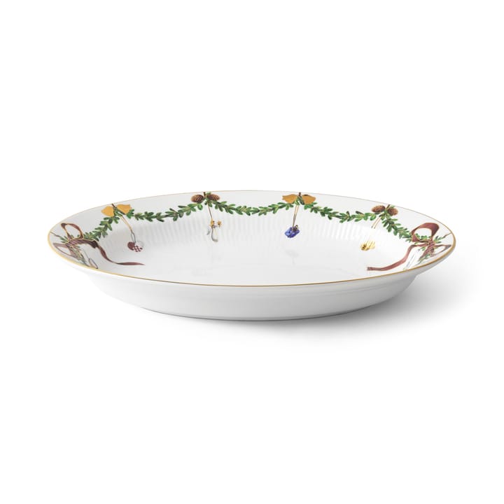 Star Fluted Christmas ovaler Teller, 25,4x34,5 cm Royal Copenhagen