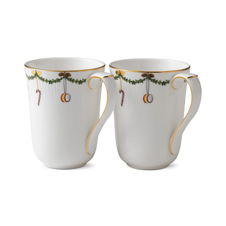 Star Fluted Christmas Tasse 2er Pack, 33cl Royal Copenhagen