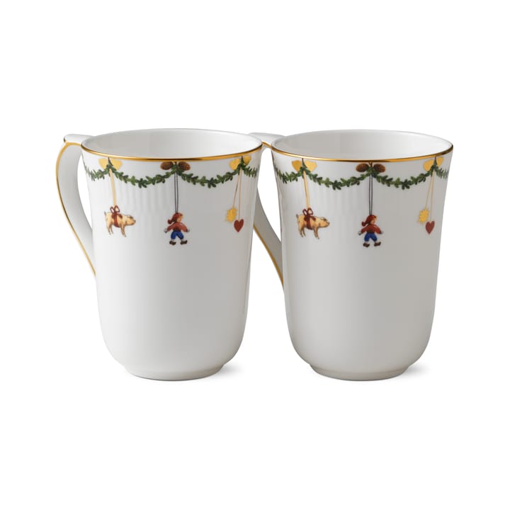 Star Fluted Christmas Tasse 2er Pack, 33cl Royal Copenhagen