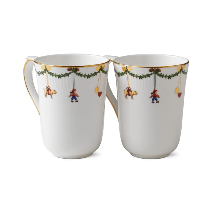 Star Fluted Christmas Tasse 2er Pack - 33cl - Royal Copenhagen