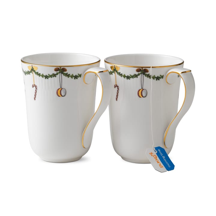 Star Fluted Christmas Tasse 2er Pack, 33cl Royal Copenhagen