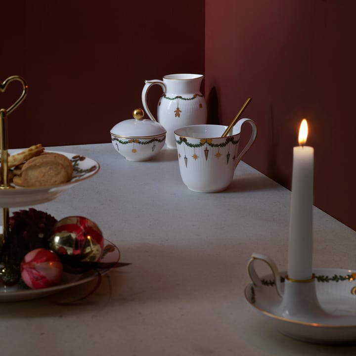 Star Fluted Christmas Tasse mit hohem Henkel, 33cl Royal Copenhagen