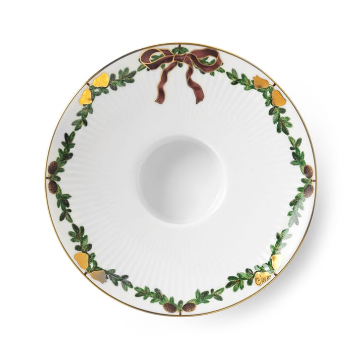 Star Fluted Christmas Teelichthalter Ø15,5 cm, Weiß Royal Copenhagen