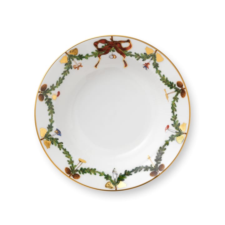 Star Fluted Christmas tiefer Teller, Ø 17cm Royal Copenhagen