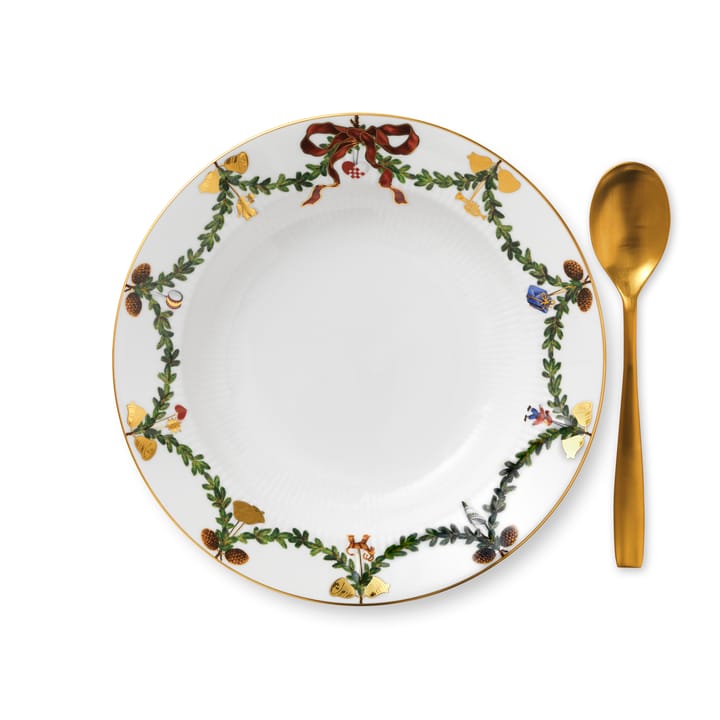 Star Fluted Christmas tiefer Teller, Ø 24cm Royal Copenhagen