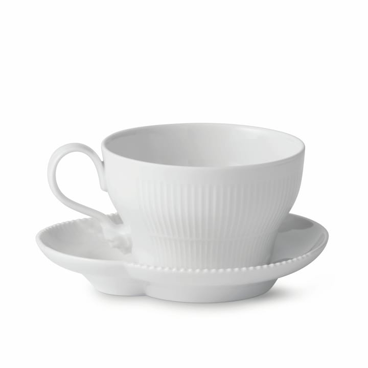 White Elements Tasse mit Untersetzer 26cl, 26cl Royal Copenhagen
