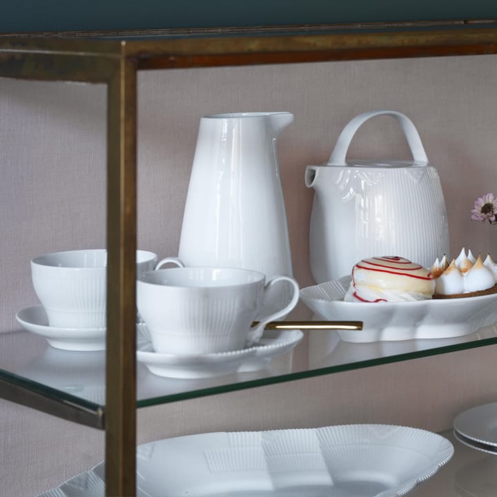 White Elements Tasse mit Untersetzer 26cl, 26cl Royal Copenhagen