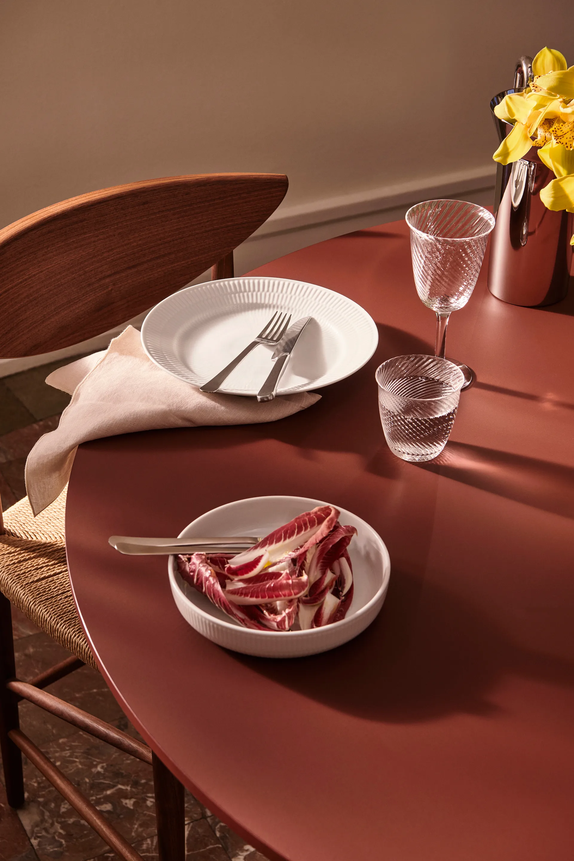 White Fluted Auflaufform Ø18,5 cm, White Royal Copenhagen