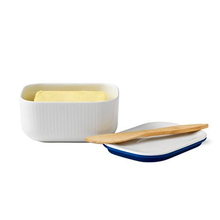 White Fluted Butterdose, 6,8cm Royal Copenhagen
