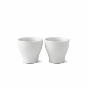 White Fluted Eierbecher 2er Pack - 5cm - Royal Copenhagen