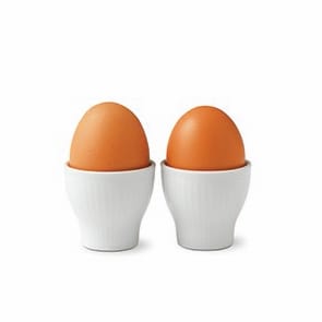 White Fluted Eierbecher 2er Pack - 5cm - Royal Copenhagen