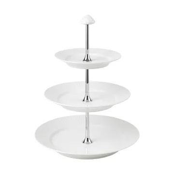 White Fluted Etagere 3-stöckig - White - Royal Copenhagen