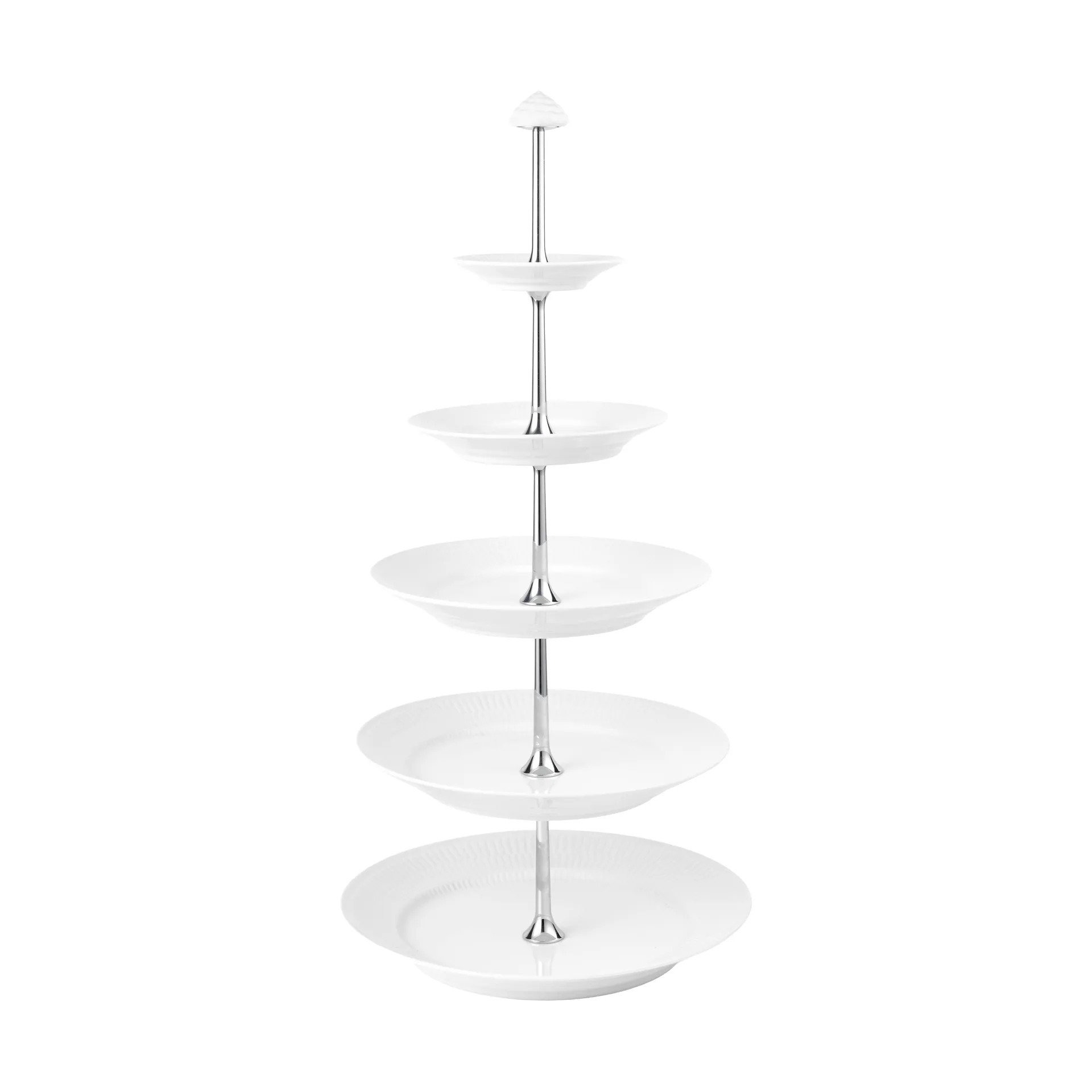 White Fluted Etagere mit 5 Ebenen, White Royal Copenhagen