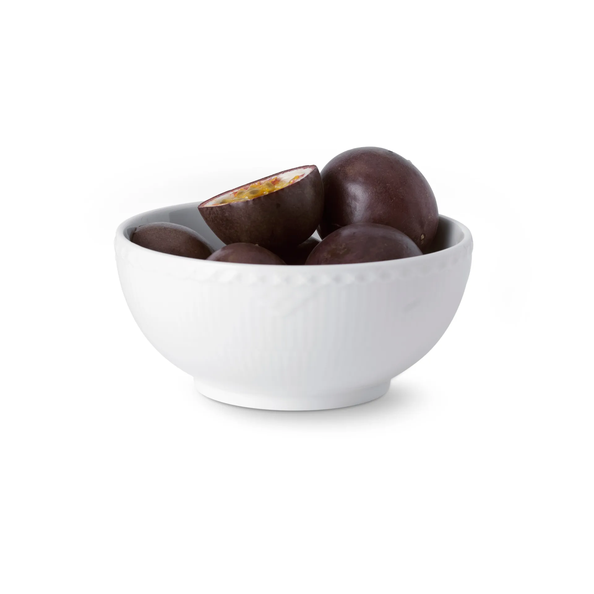 White Fluted Half Lace Schale, 15cm Royal Copenhagen