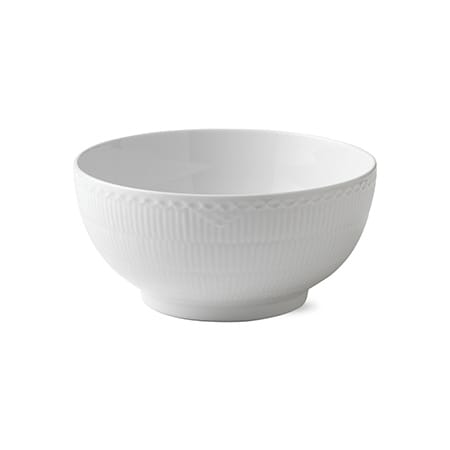 White Fluted Half Lace Schale - 24cm - Royal Copenhagen