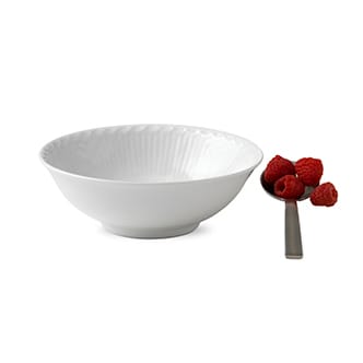 White Fluted Half Lace Schale - 35cl - Royal Copenhagen