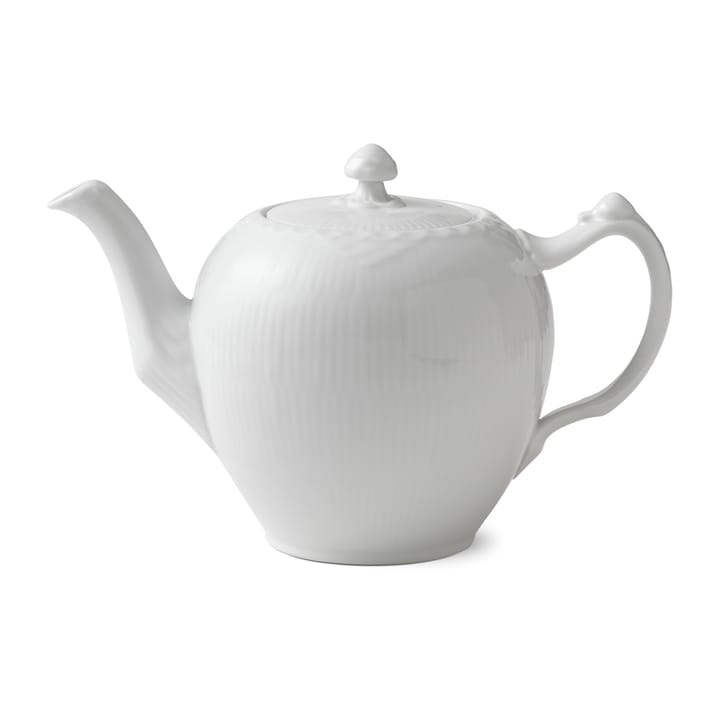 White Fluted Half Lace Teekanne - 1 Liter - Royal Copenhagen