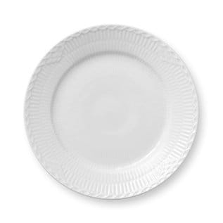 White Fluted Half Lace Teller - Ø 19cm - Royal Copenhagen