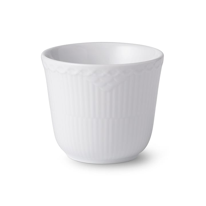 White Fluted Half Lace Thermobecher - 26cl - Royal Copenhagen