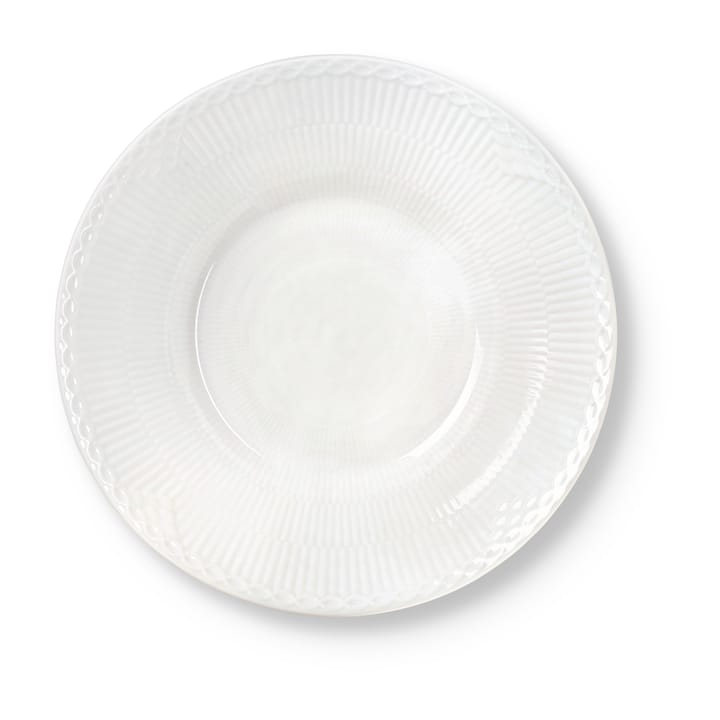 White Fluted Half Lace tiefer Teller - Ø24cm - Royal Copenhagen
