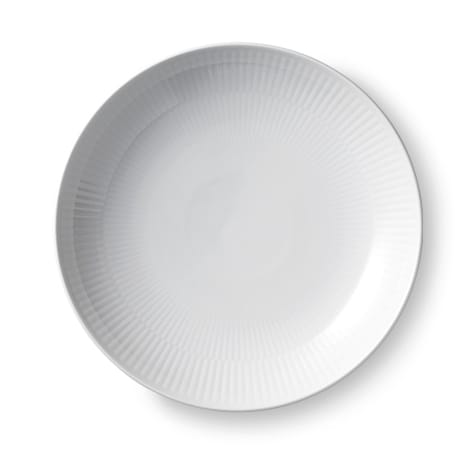 White Fluted moderner Teller - Ø 20cm - Royal Copenhagen