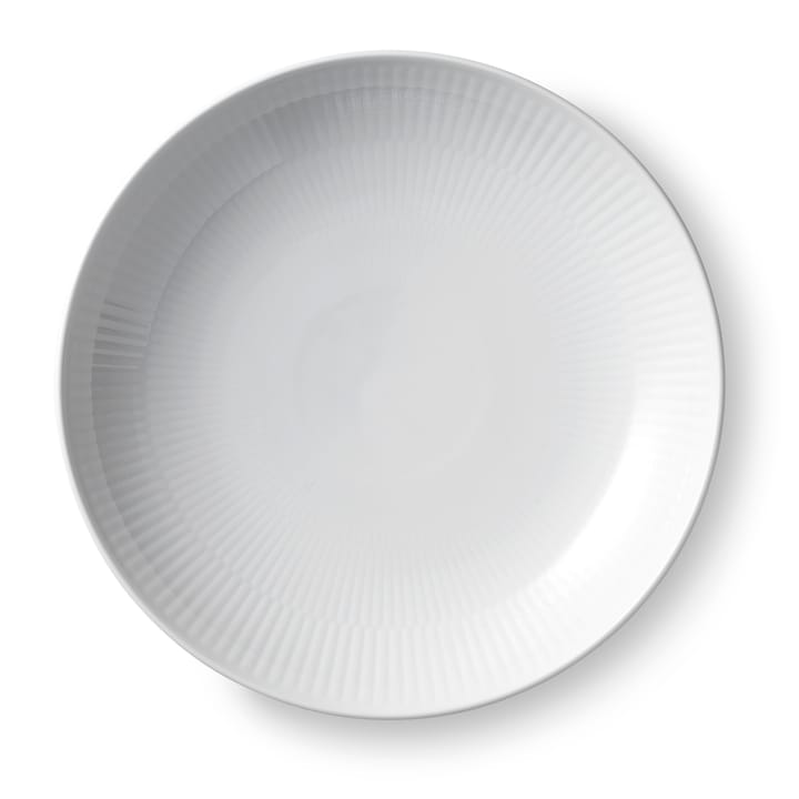 White Fluted moderner Teller - Ø 25cm - Royal Copenhagen