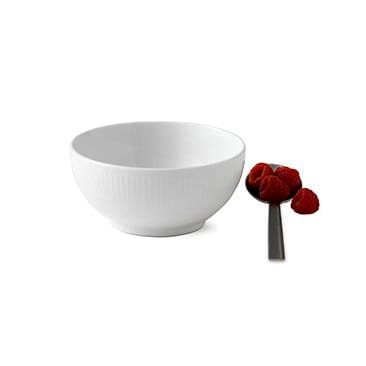 White Fluted Schale, Ø 13cm Royal Copenhagen