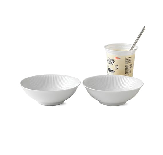 White Fluted Schale 2er Pack, 35cl Royal Copenhagen