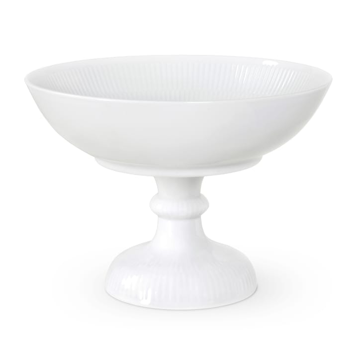 White Fluted Schale auf Fuß, Ø21cm Royal Copenhagen