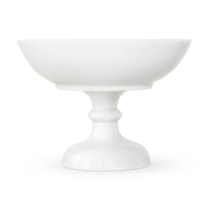 White Fluted Schale auf Fuß, Ø21cm Royal Copenhagen