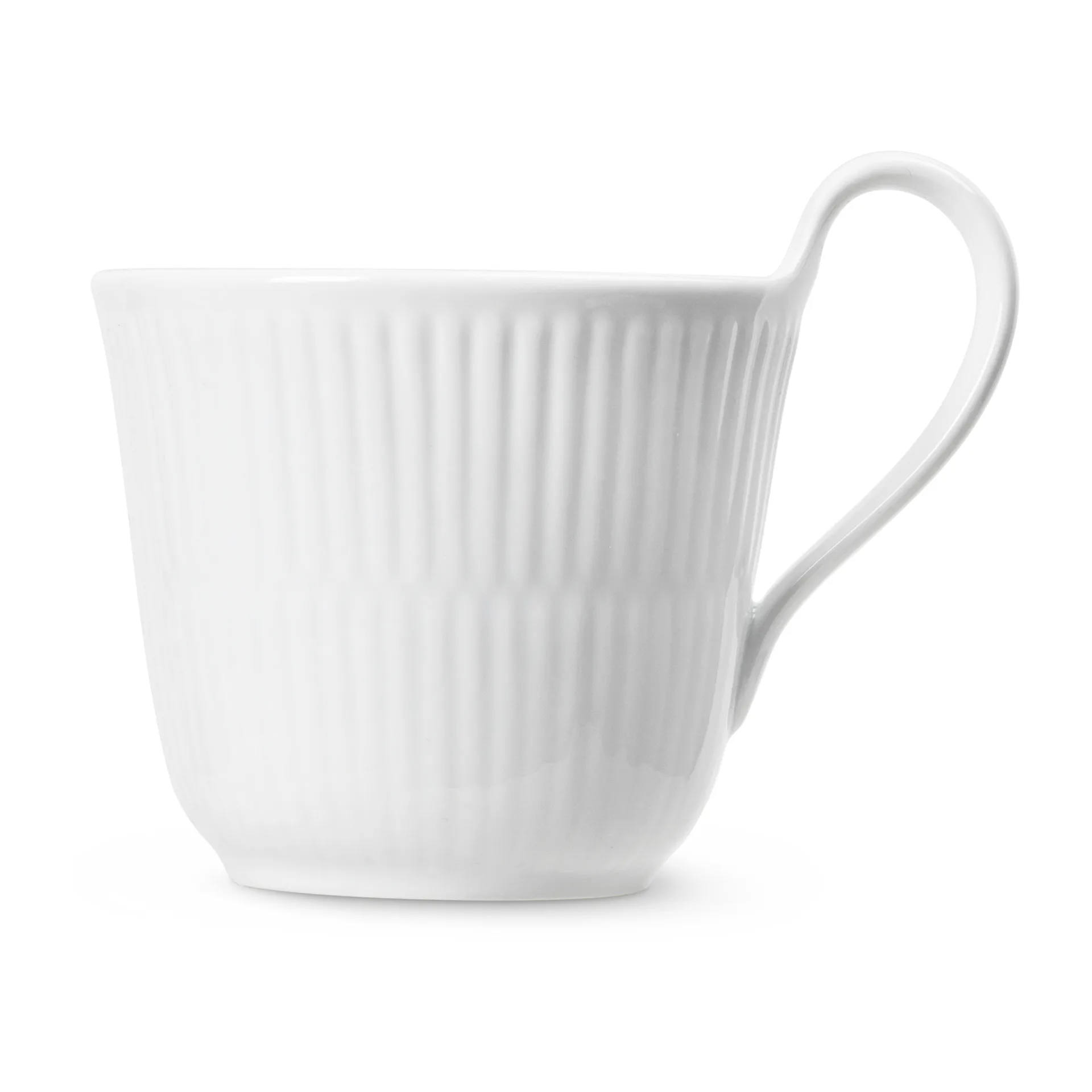 White Fluted Tasse mit hohem Griff, 25 cl Royal Copenhagen