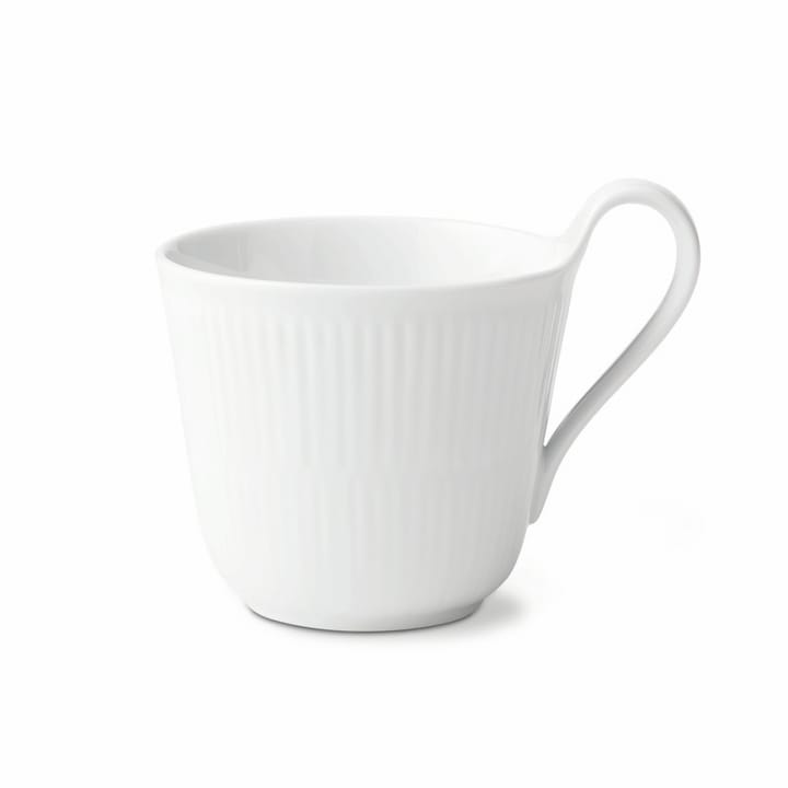 White Fluted Tasse mit hohem Henkel, 33cl Royal Copenhagen