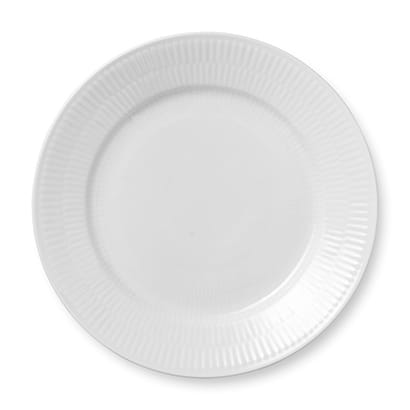 White Fluted Teller - �Ø 22cm - Royal Copenhagen