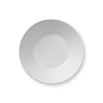 White Fluted tiefer Teller 2, Ø 17cm Royal Copenhagen