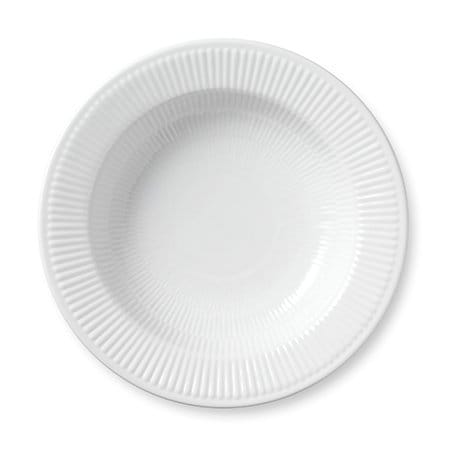 White Fluted tiefer Teller mit Rand - Ø 30cm - Royal Copenhagen