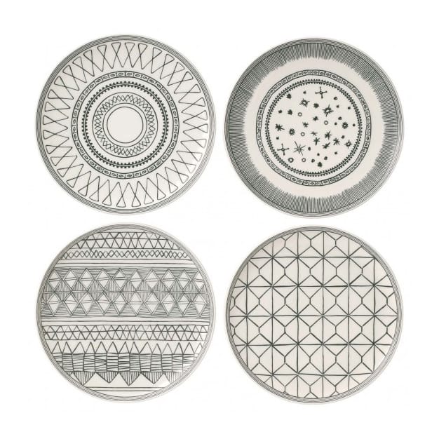 Charcoal Grey Teller-Set 4 Teile, 4 Teile Royal Doulton
