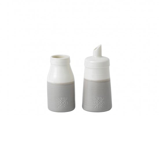 Royal Doulton Coffee Studio Zucker- und Milch-Set Weiß-grau